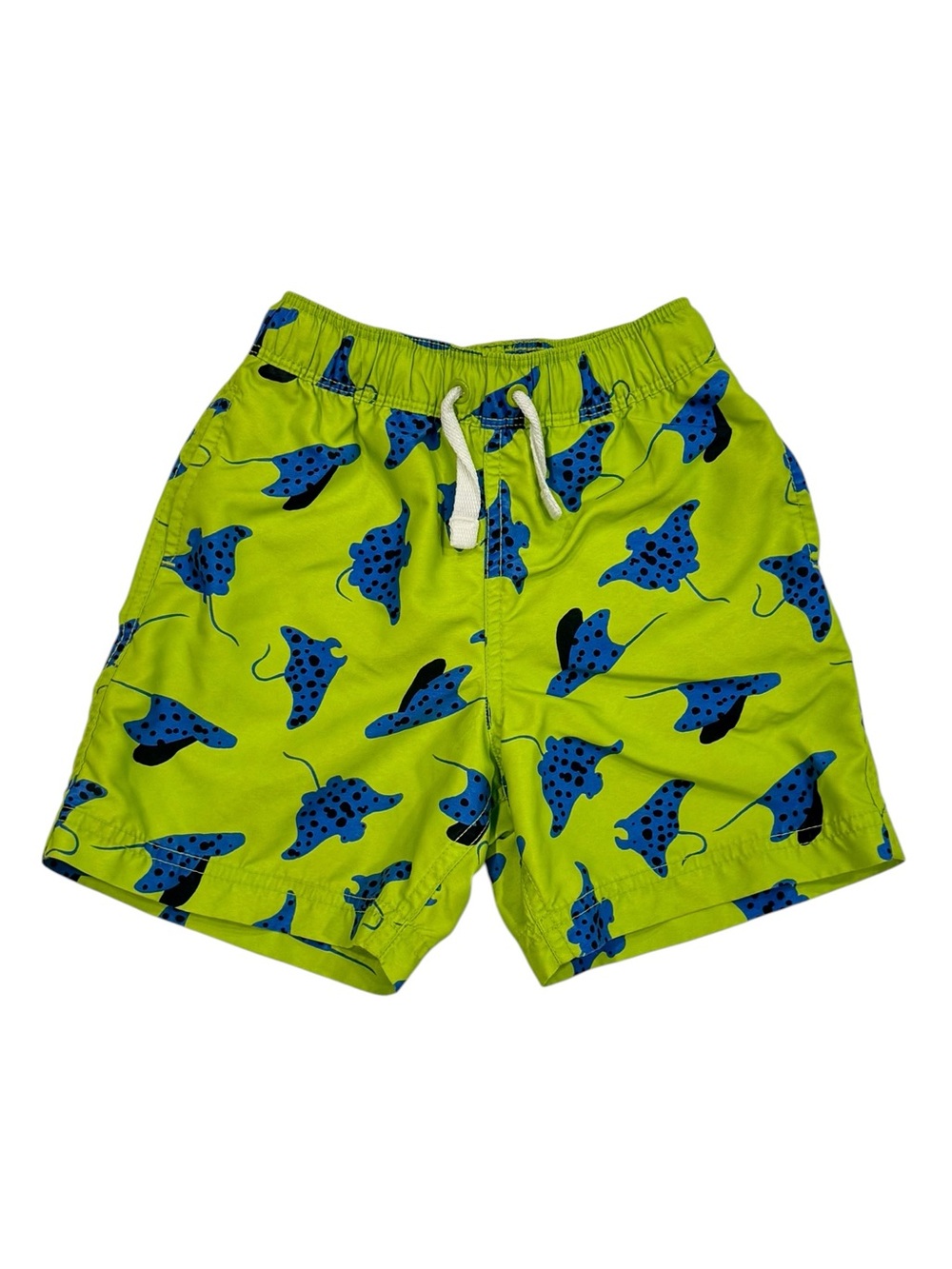 Hanna Andersson Summer Stingrays Swim Trunks - Green & Blue - Boys' Size 4T
